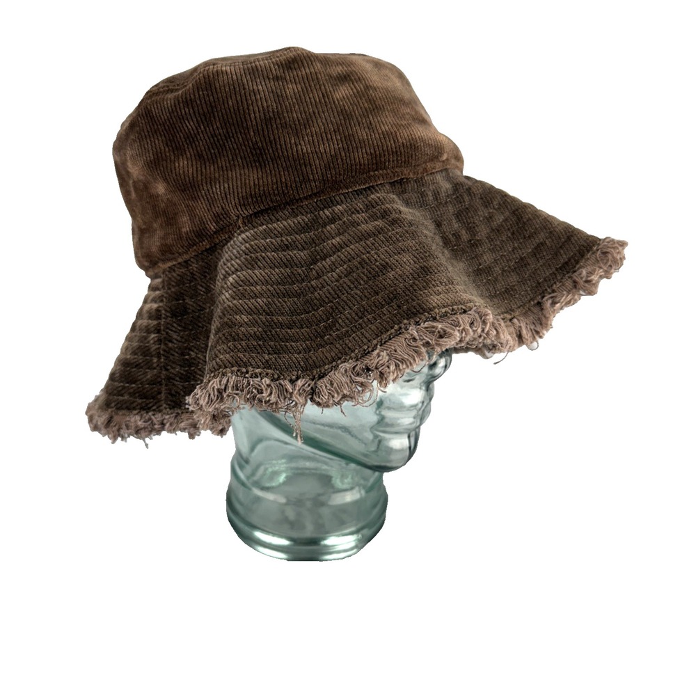 Natural Life Bucket Hat One Size Brown Chenille Corduroy Fleece Lined NEW